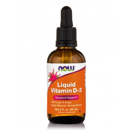 Vitamin D-3 Liquid 400IU 59ml - Now / Βιταμίνη D3