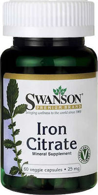 Swanson Iron Citrate 25mg 60 φυτικές κάψουλες