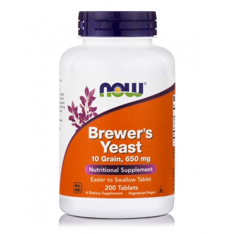 Brewer's Yeast 650 mg 200 Tablets - Now Foods