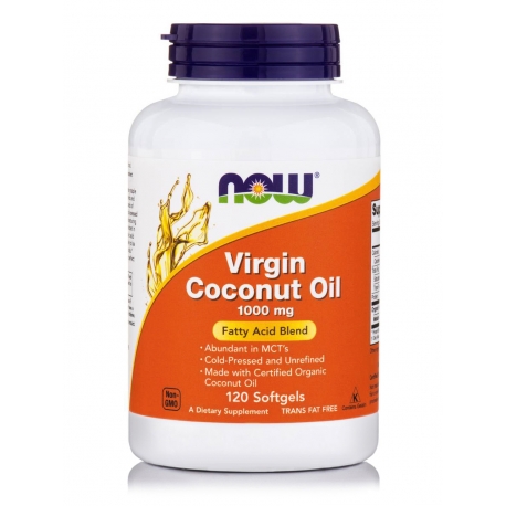 Virgin Coconut Oil 1000 mg 120 Softgels - Now Foods