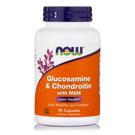 Glucosamine & Chondroitin with MSM 90 Capsules - Now Foods