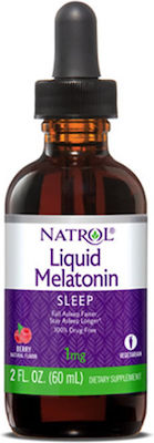 Natrol Liquid Melatonin Sleep 1mg Συμπλήρωμα για τον Ύπνο 60ml Berry