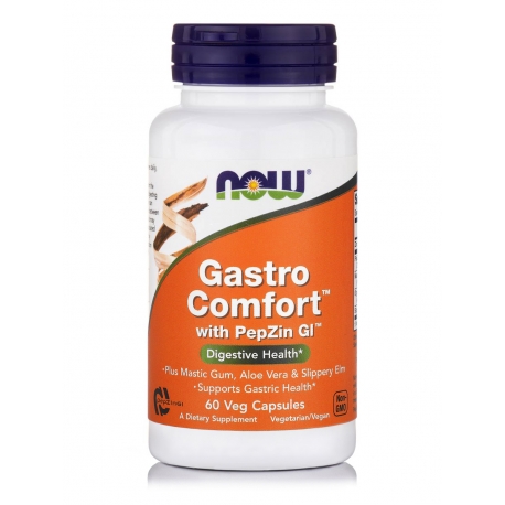 Gastro Comfort With Pepzin Gi 60 vcaps - Now Foods