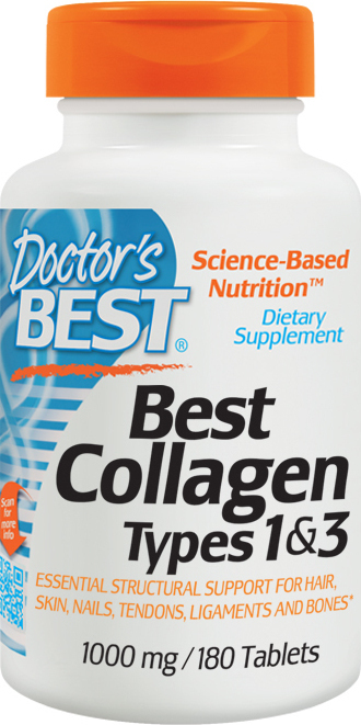 Doctor's Best Collagen Types 1 & 3 1000mg 180tabs