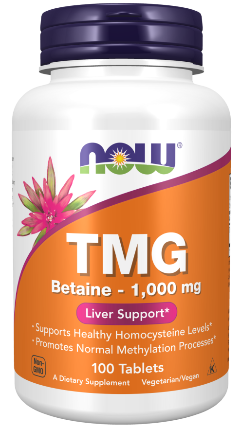 TMG Betaine - 1,000mg Liver Support 100 ταμπλέτες Now Food