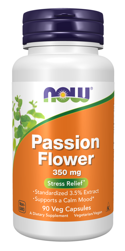 Passion Flower Extract 350 mg 90 vcaps - Now Foods