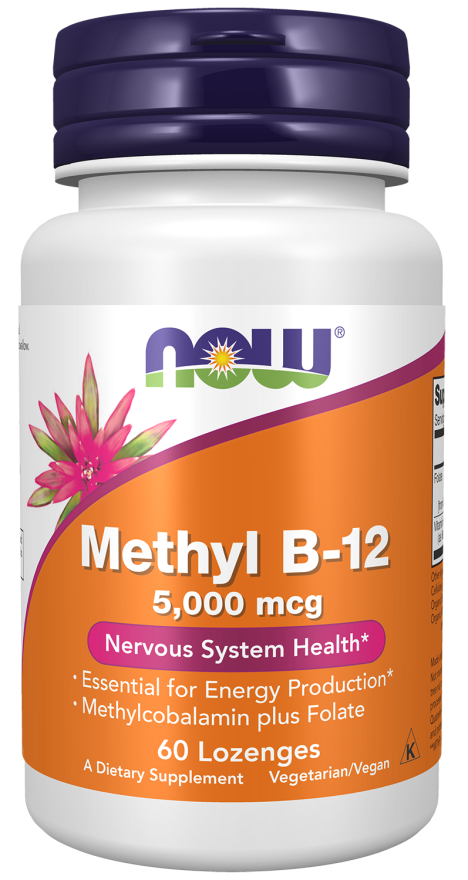 Methyl B-12 5000 mcg 60 παστίλιες Lozenges - Now