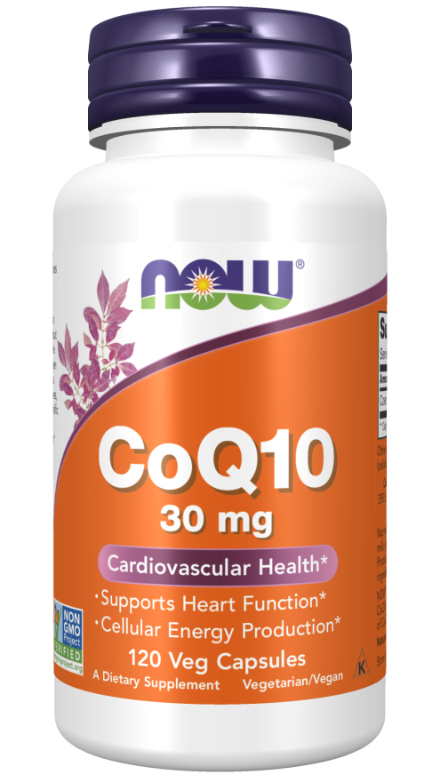 CoQ10 30mg - 120 vcaps NOW Foods / Ένζυμα Co-Q10