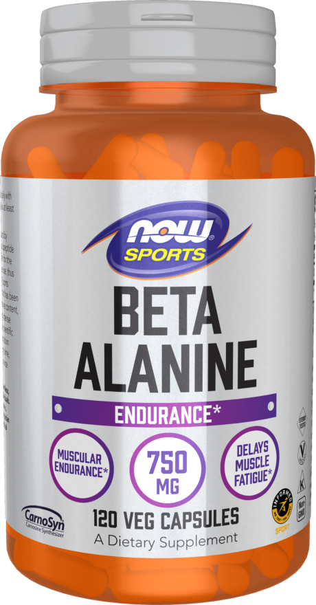 Beta Alanine, 750mg (Caps) - 120 caps - Now / Βήτα Αλανίνη - Αμινοξέα