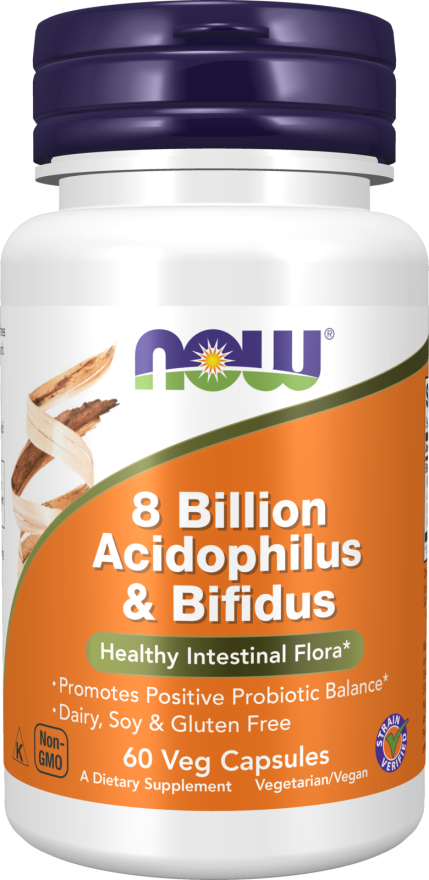 8 Billion Acidophilus & Bifidus 60 φυτοκάψουλες - Now