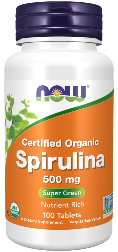 Spirulina 500mg 100 ταμπλέτες - Now / Σπιρουλίνα