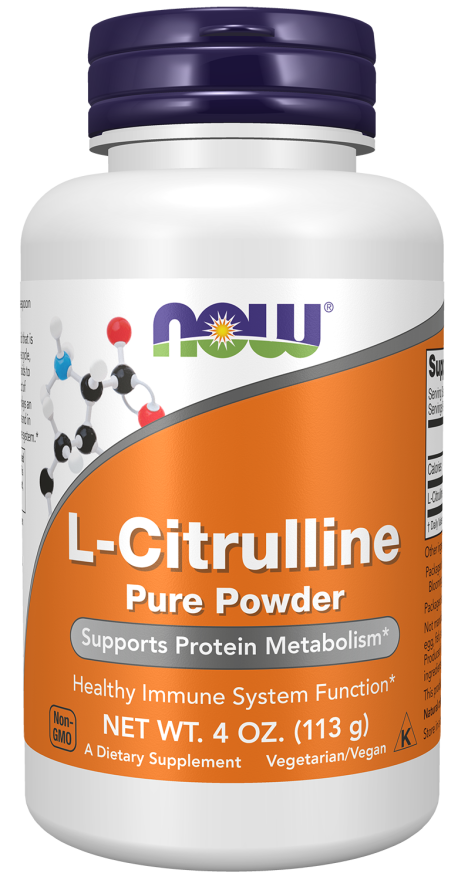 L-Citrulline, 100% Pure Powder - 113 grams - Now / Κιτρουλίνη