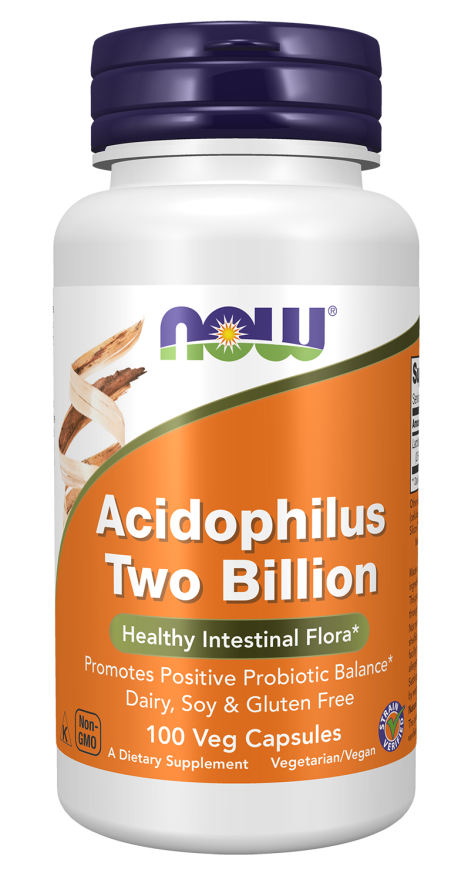Acidophilus Two Billion - 100 capsules - Now Foods