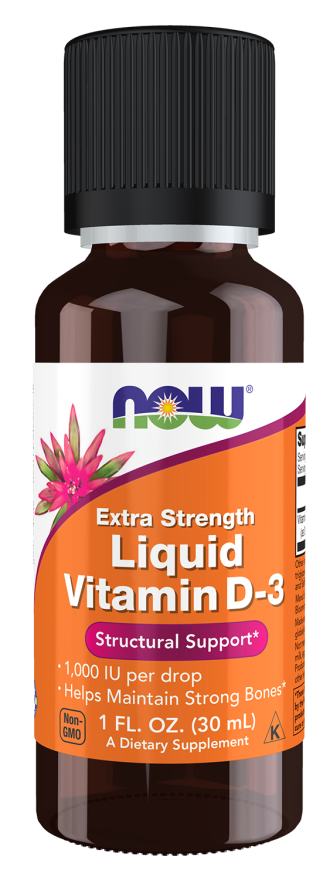 Vitamin D-3 Extra Strength 1000iu Liquid 30 ml - Now Foods