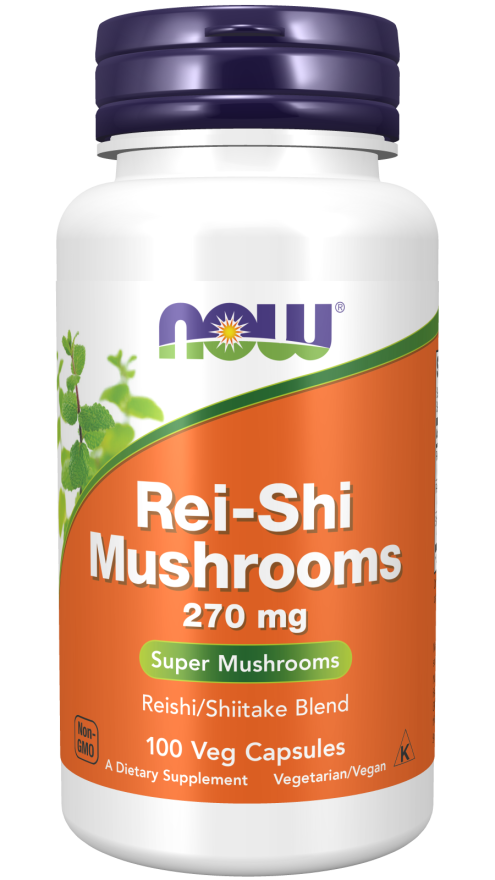 Rei-shi Mushrooms 270mg 100 φυτοκάψουλες - Now