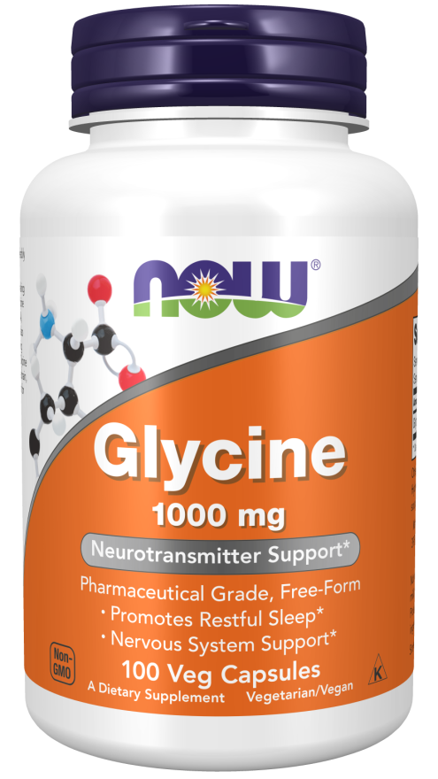 Glycine 1000 mg 100 φυτοκάψουλες Γλυκίνη - Now