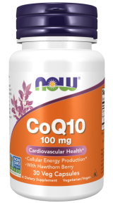 CoQ10 with Hawthorn Berry, 100mg - 30 vcaps - Now Foods