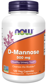 D-Mannose 500mg 120 Φυτοκάψουλες - Now