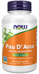 Pau D'Arco 500mg 100 φυτοκάψουλες - Now