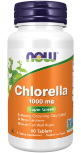 Chlorella 1000mg 60 ταμπλέτες - Now