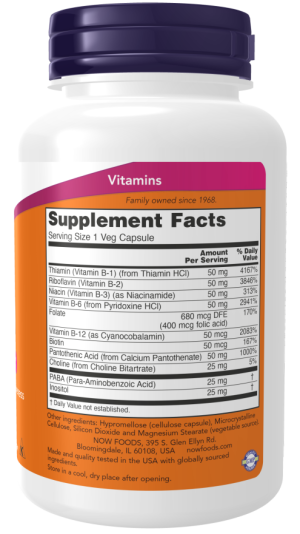 Vitamin B-50 - 100 vcaps NOW Foods