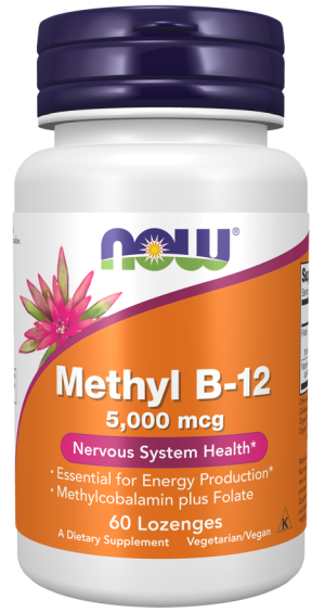 Methyl B-12 5000 mcg 60 παστίλιες Lozenges - Now