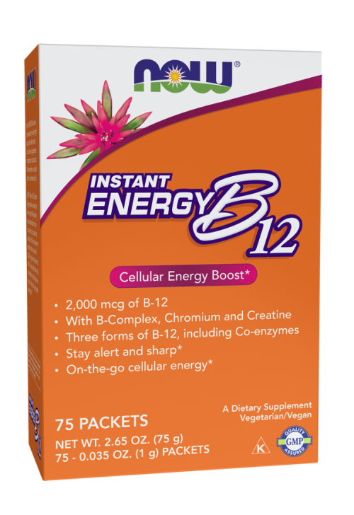 Instant Energy B12 2000 mcg 75 Packets Βιταμίνη Β-12-NOW